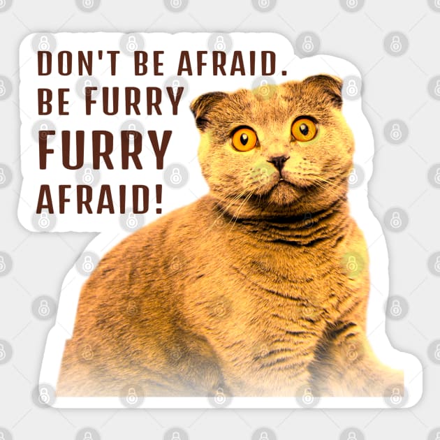 Fearful Feline Sticker by Spine Film